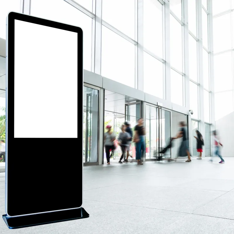 blank kiosk in mall